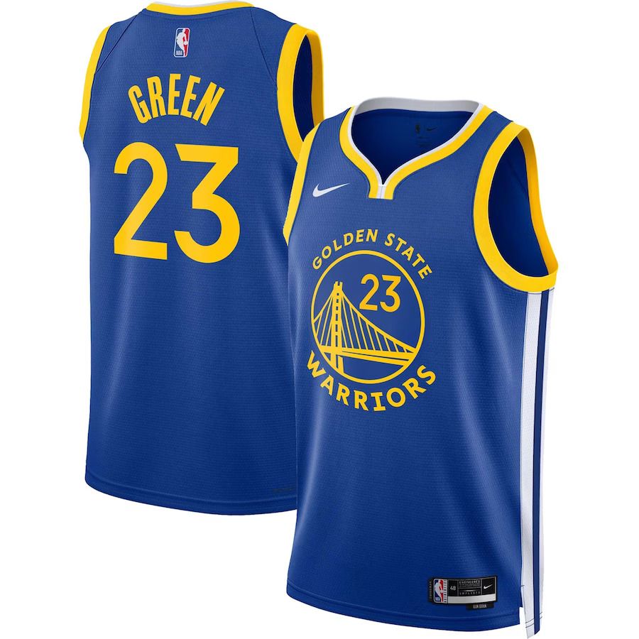 Men Golden State Warriors #23 Draymond Green Nike Royal 2022-23 Swingman NBA Jersey